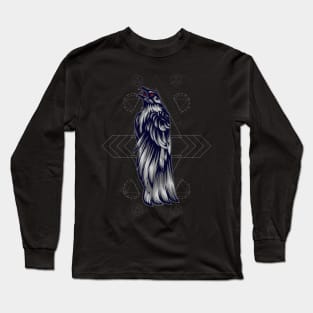 crow skull death Long Sleeve T-Shirt